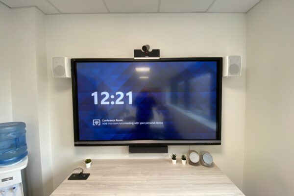 This is a Yealink video conferencing room which we designed and installed for Bolder School.